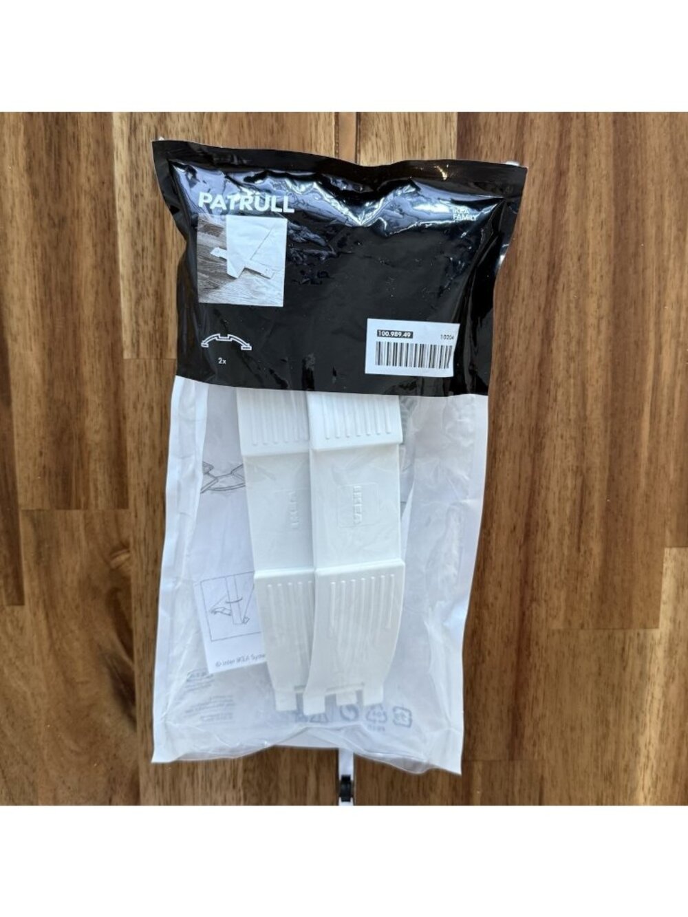 New IKEA PATRULL Door Stop Holds Door Open, White Pack Of 2